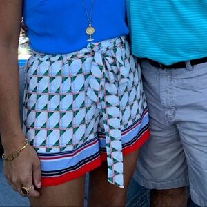 Forever 21 Contemporary Small Geometric Plaid Tie-Waist Shorts